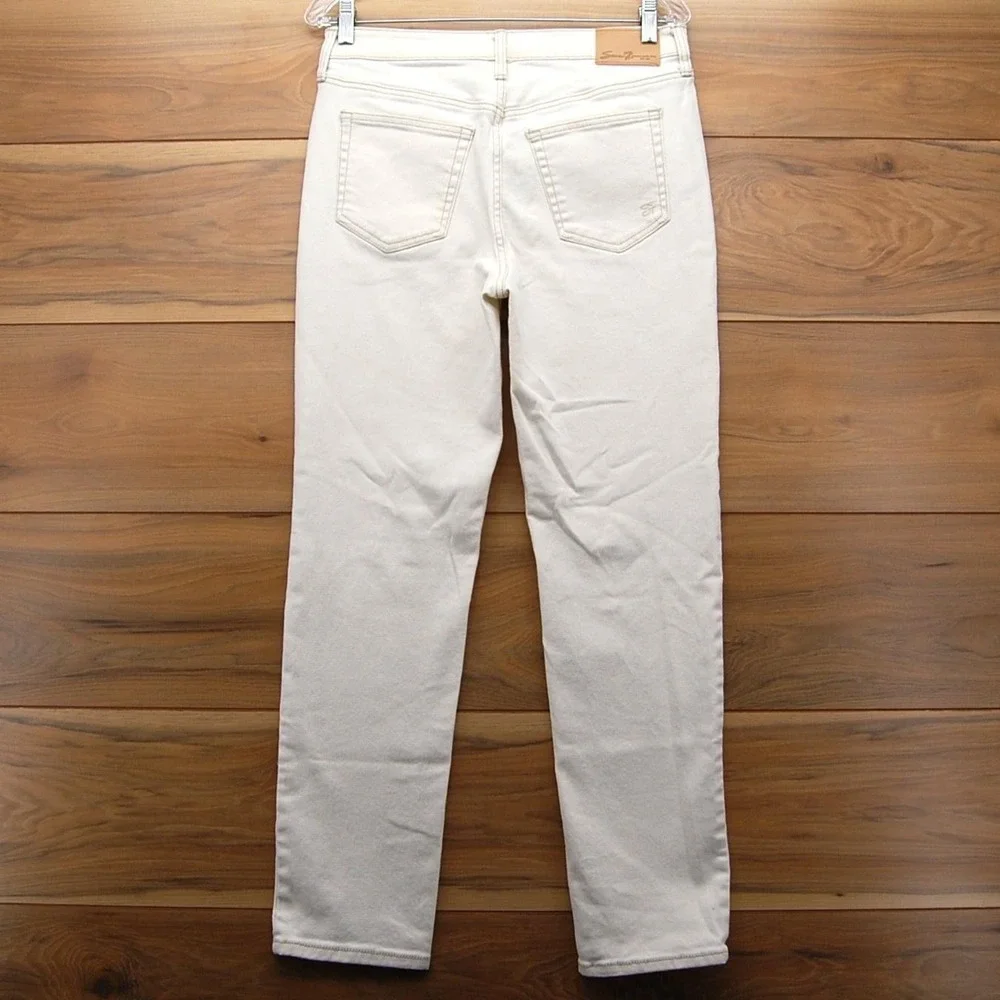Seven7 Jeans Womens 4 Off White Slim Straight‎ Stretch Denim Five Pocket Classic